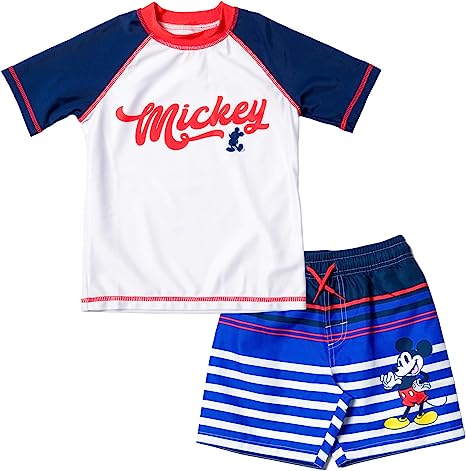 Disney Mickey Mouse Rash Guard and Swim Trunks Outfit Set Infant to Toddler