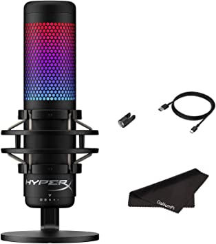 Latest HyperX QuadCast S - RGB USB Condenser Microphone for PC, PS4, Mac, Gaming, Streaming, Podcasts, Twitch, YouTube with GalliumPi Bundle