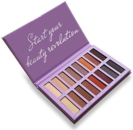 Best Pro Eyeshadow Palette Matte - 16 Highly Pigmented Makeup Eye Shadow Colors - Professional Vegan Nudes Warm Natural Bronze Neutral Smoky Shades