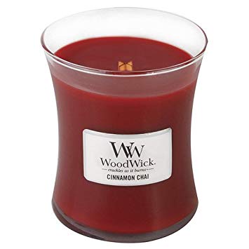 Woodwick Cinnamon Chai Candle, Red, Medium