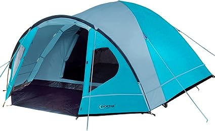 Portal 3-4 Man Tent with Porch, Camping Tent for 3 to 4 Persons with Sewn-in Groundsheet, 4000mm Waterproof Family Tent with Bedroom, Lightweight Dome Tent for Outdoor Garden Backpacking Hiking