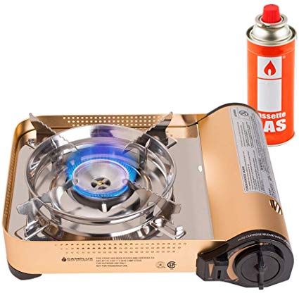 Camplux JK-7700 Portable Gas Stove, 11,500 BTU Aluminum Alloy Butane Stove, Single Burner Outdoor Camping Stove with Carrying Case, CSA Listed