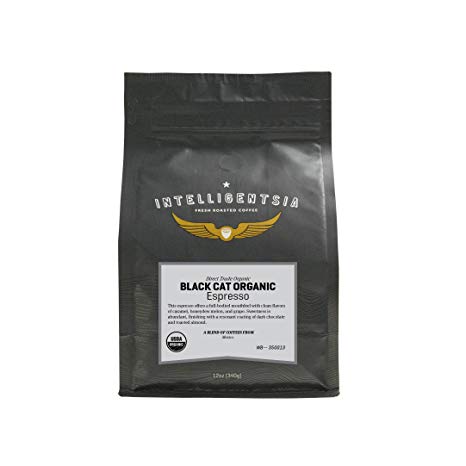 Intelligentsia Black Cat Certified Organic Espresso - 12 oz - Medium Roast, Direct Trade, Whole Bean Coffee