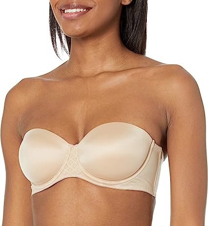 Bali Women's One Smooth U Strapless, Ultimate Stay in Place, 7-Way Multiway Underwire Bra, Full Coverage