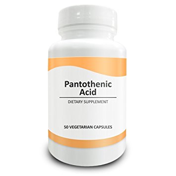 Pure Science Vitamin B5 Pantothenic Acid 500mg - Regulates Cholesterol, Strengthens the Immune System & Reduces Anxiety - 50 Vegetarian Capsules of Pantothenic Acid Powder