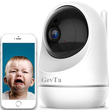 GevTa Baby Monitor, 1080P FHD Home WiFi Security Baby Camera Sound/Motion Detection with Night Vision 2-Way Audio Cloud Service
