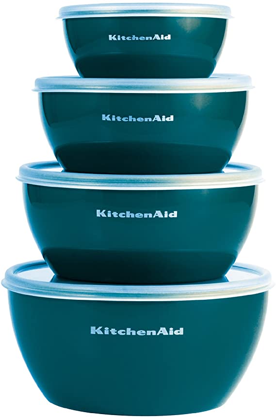 Kitchenaid KC176BXDTA Prep Bowls with Lids, Set of 4, Deep Teal