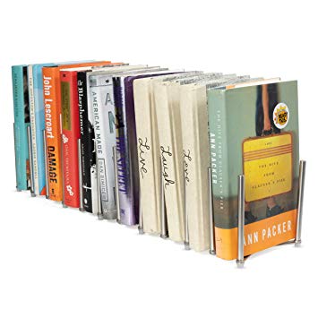 Adjustable Book Holder Bookend Sections Extends Stainless Steel Unique Design (28)