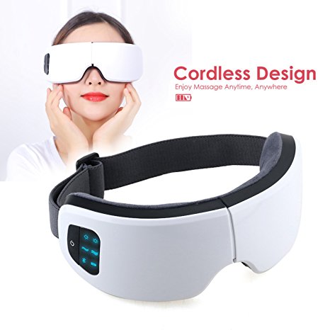 SELENECHEN Eye Massager Eye Mask with Heating and Air Pressure Compression for Dry Eye Dark Circles Puffy Eyes Relax Vision Care Eyestrain Stress Relief,Foldable Portable Rechargeable