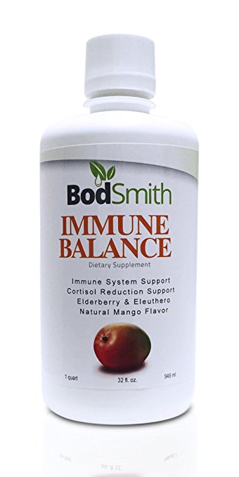 BodSmith IMMUNE BALANCE A Powerful Immune System Support Supplement. Provides Immune System Support cortisol reduction support Elderberry Ashwagandha Maitake Eleuthero Plus much more!!!
