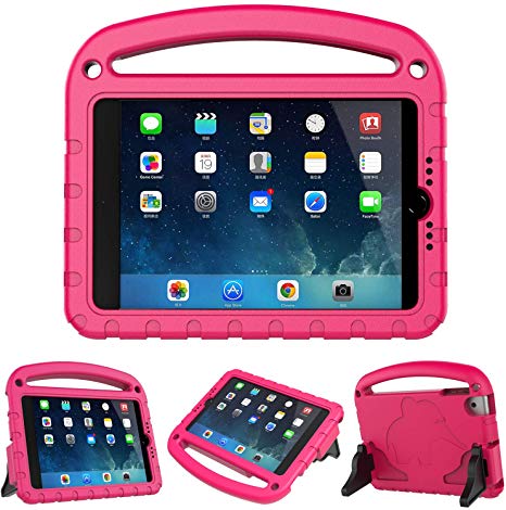 AVAWO Kids Case for iPad Mini 1 2 3 4 5 - Light Weight Shockproof Convertible Stand Handle Kids Case for iPad Mini, iPad Mini 2, iPad Mini 3, Mini 4, Mini 5 Generation (2019) Tablet - Rose