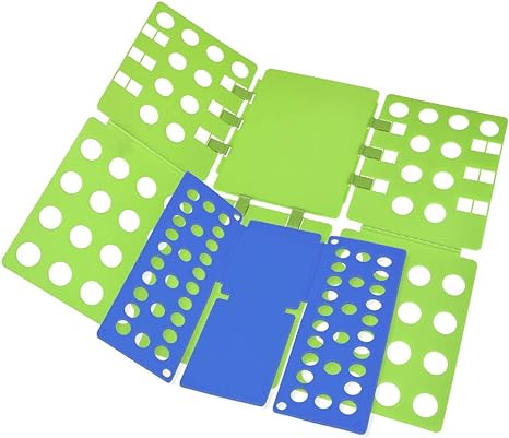 BoxLegend Shirt Folding Board Clothes Folder T Shirt Folder Folding Board Laundry Room Organizer Easy and Fast for Kid and Adult(Green&Blue)