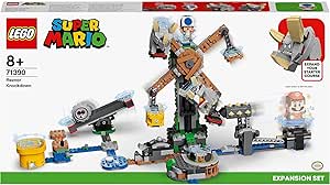 LEGO 71390 Building Set, Super Mario Reznor Knockdown Expansion Set, Collectible Buildable Game Toy for Kids with Blue Toad Figure, Multicolor, Gifts for Girls and Boys age 8 Plus