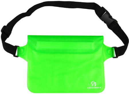 Freegrace® Premium Waterproof Pouch with Waist/shoulder Strap -Protect Your Valuable Items Safe, Dry and Clean from Water Submersion during Water sports & Outdoor Activities!