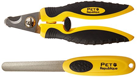 Pet Republique ® Professional Dog Nail Clippers with Optional Filer - Cat, Puppy, Small, Medium, & Large Dog, Large Bird Claws Nails Trimmer Tool - Protective Gurad & Safety Lock