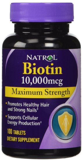 NATROL BIOTIN MAXIMUM STRENGTH 10,000 mcg(PACK OF 5) (100 tablets)