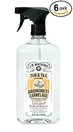 J.R. Watkins Natural Tub & Tile Cleaner, Citrus, 24 Ounce (Pack of 6)