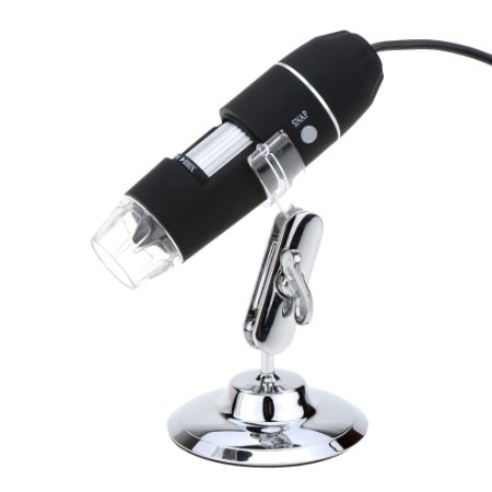 Portable USB Digital Microscope 20x-800x Magnification 8-LED Mini Microscope Camera Magnifier with Stand
