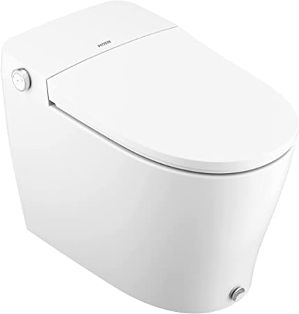 Moen ET1300 3-Series Tankless Bidet One Piece Elongated Bidet Toilet with Remote, White