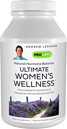 Andrew Lessman Ultimate Women’s Wellness 30 Capsules – Naturally Relieves Menopause Symptoms, PMS & Perimenopause, with Soy Isoflavones, EGCG, Cranberry, Indole-3-Carbinol. Easy to Swallow Capsules