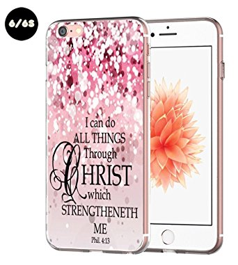 Iphone 6S case bible verse protective Apple Iphone 6 Case christian jesus Clear Soft TPU