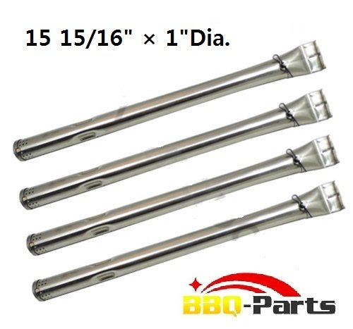 bbq-parts SBD721 4-pack BBQ Gas Grill Replacement Straight Stainless Steel Burner for Charbroil Kenmore Gas Grill Models OEM  ODM15 1516