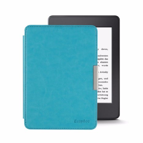 EasyAcc Kindle Paperwhite Case Ultra Slim Cover Cell for All New Kindle Paperwhite 2015 300 PPI 3rd Gen / 2014 / 2013 / 2012 with Magnetic Auto Sleep Wake Function, Protector Screen - Blue