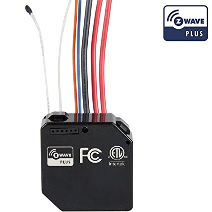 Enerwave Z-Wave Plus Switch Module ZWN-RSM2 Converting 2 Current Switches Smart, NEUTRAL WIRE REQUIRED, Black