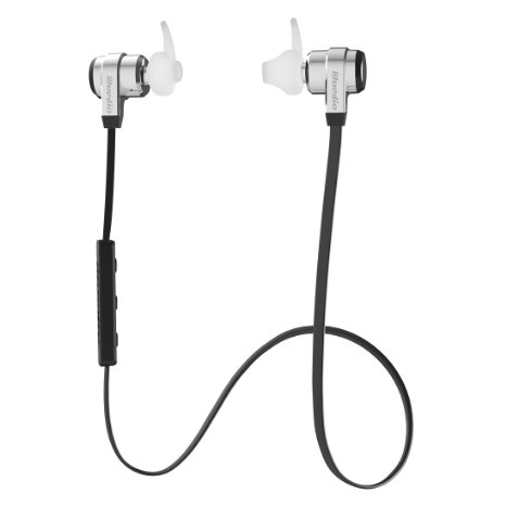 Bluedio Ci3 (Camel) Bluetooth 4.1 Wireless Sports Headphones, Sweatproof Running Earbuds with Mic (Silver/Black)