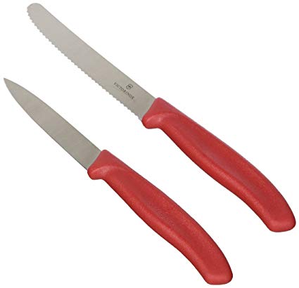 Victorinox 6.7831 Utilty/Paring 4.5 Inch Swiss Classic Utility Knife with Round Tip, Red