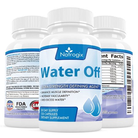 Pure Herbal Water Off Formula-Shed Excess Water to Promote Healthy Water Balance & Appetite Suppressant to Lose Weight. Enhance Muscle Definition and Increased Vascularity-Made in USA(120 Count).