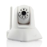 EasyN 187V 720P HD IP Camera Megapixel Plugampplay Wireless Wifi SD card White Network security Camera Pan and Tilt Rotate Free Android iOS app Night Vision Motion Detection Alert With IR-Cut Filter