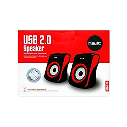 Havit HV-SK599 2.0 Channel PC Speakers (Black/Red)