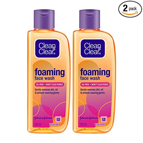 Clean & Clear Foaming Face Wash, 150ml (Pack Of 2)