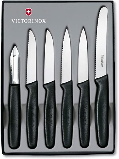 Victorinox 6-Piece Paring Knife, stainless_steel, Black, 30 x 5 x 5 cm