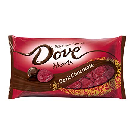 DOVE PROMISES Valentine Dark Chocolate Candy Hearts 8.87-Ounce Bag