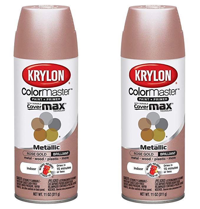 Krylon Metallic Rose Gold Spray (2 Pack)