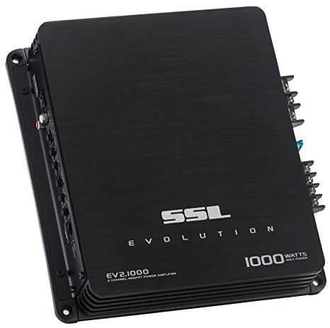 SOUND STORM EV2.1000 EVOLUTION 1000-Watt Full Range, Class A/B 2 to 8 Ohm Stable 2 Channel Amplifier with Remote Subwoofer Level Control