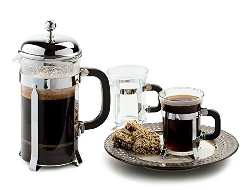 Chef's Star Premium 34oz French Coffee Press 2 Cups Set - french press coffee maker w/ Stainless Steel Plunger & Heat Resistant Glass