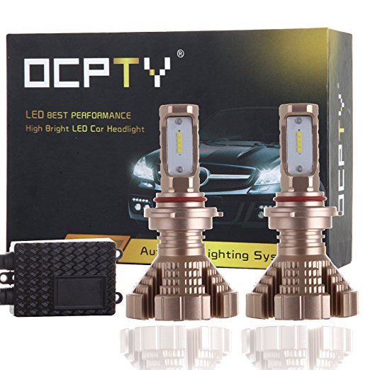 LED Headlights,OCPTY LED Headlight Bulbs Headlight Conversion kit Tacoma Headlamps Halogen HID Bulbs Replacement Built-in CANBus,80W 10,400Lm 6000K Xenon White (9005)
