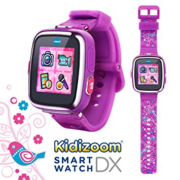 VTech Kidizoom Smartwatch DX - Special Edition - Floral Swirl with Bonus Vivid Violet Wristband