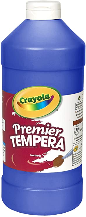 Crayola Tempera Paint, Blue Kids Paint, 32oz, 54-1232-042