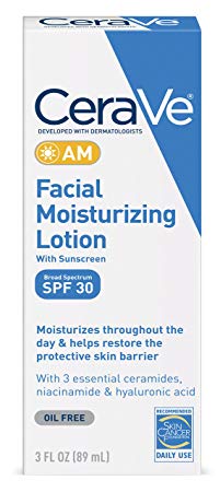 CeraVe Facial Moisturizing Lotion AM SPF 30, 3 oz, Face Moisturizer for Daytime Use
