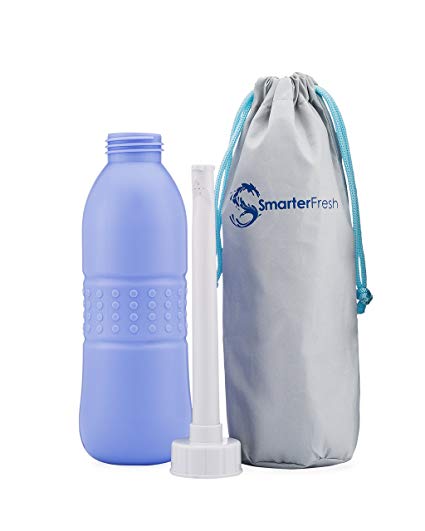 SmarterFresh Peri Bottle, Personal Hygiene Refresher Perinatal Irrigation Bottle - Postpartum Cleansing Bottle, Portable Travel Bidet Wash for Bathroom Hygiene