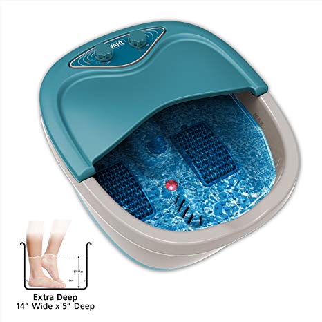 Wahl Clipper Therapeutic Foot & Ankle Spa Heat & Powerful Vibrations & Bubble Jet Action 04205 Heated Foot Bath Massager