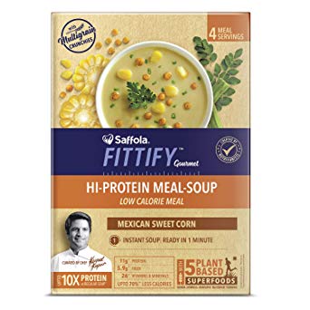 Saffola FITTIFY Gourmet Hi Protein Meal-Soup - 212 g (Mexican Sweet Corn, 4 Servings)