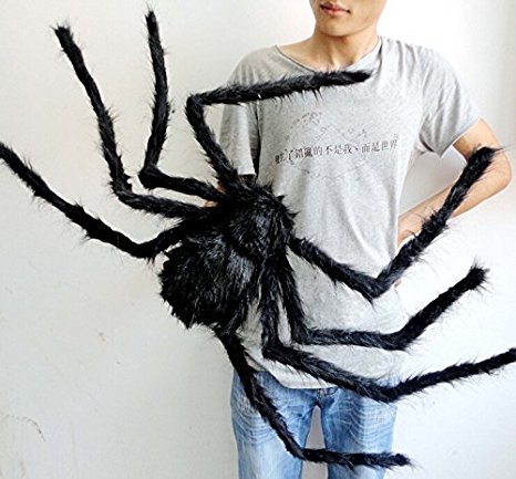 Urparcel Halloween Decoration Black Spider 200cm