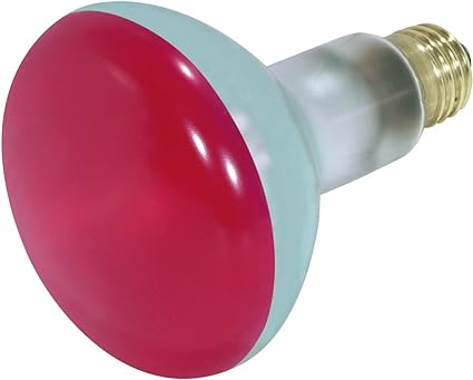 Satco S3240 75 Watt BR30 Incandescent 130 Volt Medium Base Light Bulb, Red