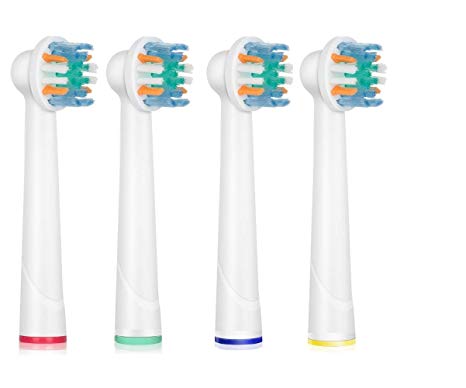 Generic Replacement Brush Heads Compatible with Oral B Bruan Electric Toothbrush, 4 Pack of Oral B Replacement Brush Heads for Floss Action, Sensitive Clean and Precsion Clean