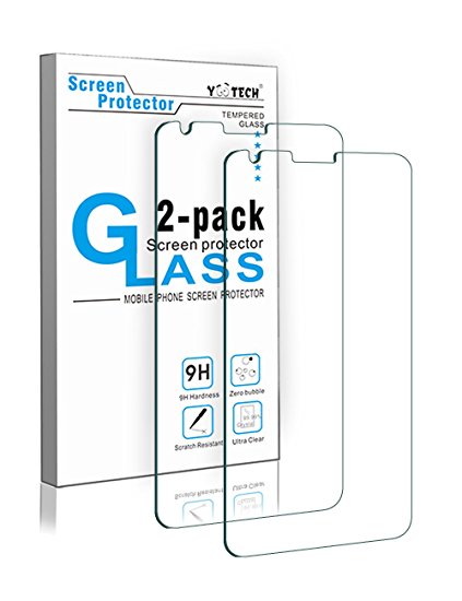 LG G6 Screen Protector, Yootech [2-Pack] LG G6 Tempered Glass Screen Protector [ANTI-SCRATCH] [BUBBLE-FREE][ULTRA-CLEAR] for LG G6